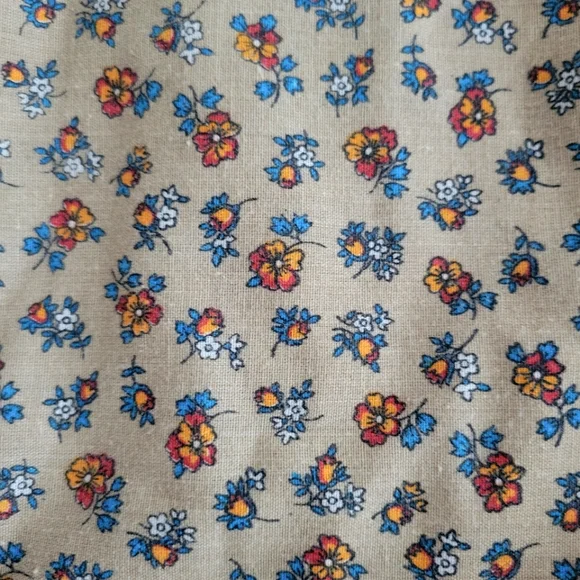 vintage 70s ditsy floral ruffled midi skirt - Picture 3 of 6